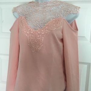 Peach Lace Top